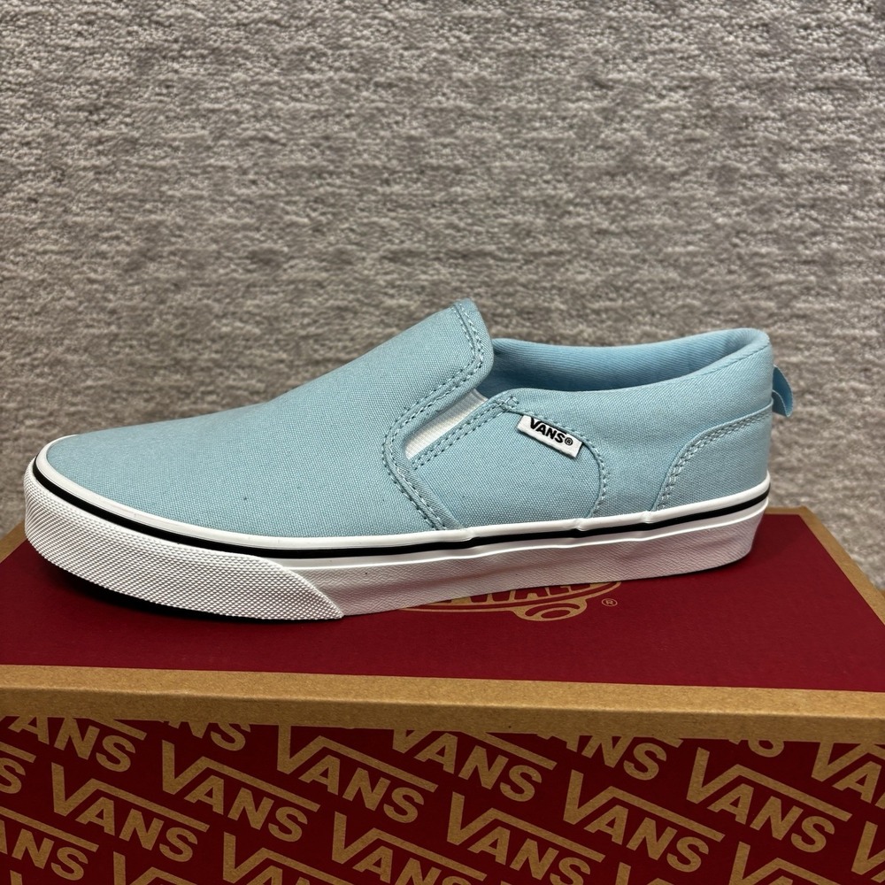 Vans Asher Youth Slip-On Shoes- Size 6 Canvas Crystal Blue.